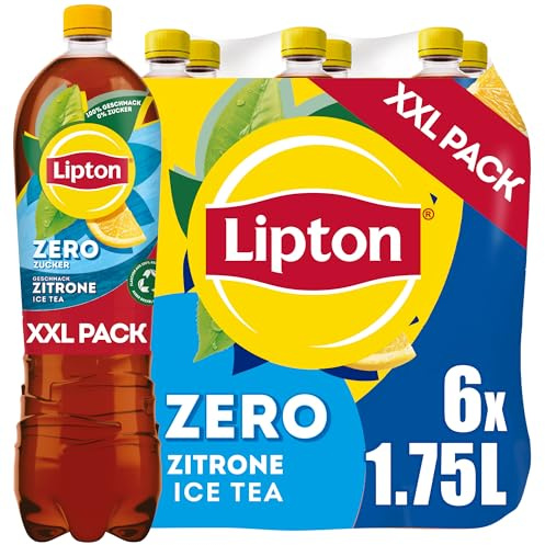 Lipton Ice Tea Zero Lemon, 6x1,75l – Eistee Zitronen Geschmack, Einweg