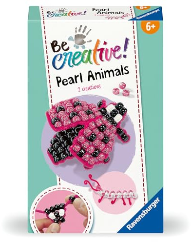 Ravensburger BeCreative Perlentier Marienkäfer - Bastelset ab 6 Jahre | Perlenset zum Perlentiere basteln, Geschenk für Mädchen und Jungen