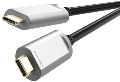DWLCWY Fiber Optic USB C to USB C Cable(33ft),Slim High Speed 10Gbps USB 3.1 Active Optical Cable for VR, Webcam, Laptop etc,Silver