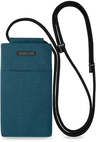 Adore June Borsa Tracolla Move compatibile con 6-6,3 Pollice Smartphones (come iPhone 17 Pro, iPhone Air, iPhone 16e, 16Pro, Galaxy S25, Pixel 10 Pro), Cinghia Regolabile, Blu-Oceano