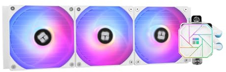 TR-AQUA ELITE 360 White V3 CPU Liquid Cooler, 3 ARGB PWM Fans with S-FDB Bearings, Efficient PWM Controlled Pump, for AMD / AM4 / AM5 Intel LGA1150 / 1151/1200 / 2011/1700, (AE360 White V3)