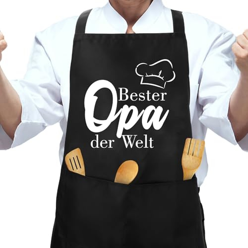 QONCV Geschenk für Opa Weihnachten, Geschenke für Großeltern, Bester Opa Geschenk Kochschürze Vatertag Ostergeschenk Weihnachtsgeschenke Geburtstagsgeschenk Geschenk Männertag Geschenkideen