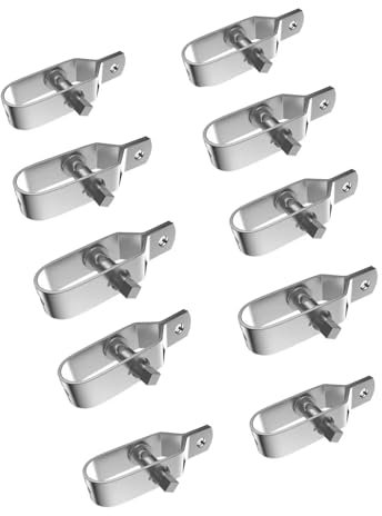 10PCS Steel Fence Wire Tensioners， 90/100/110/120mm Heavy Duty Cable RopeTurnbuckle for Chain Link Fencing & Garden(120mm)