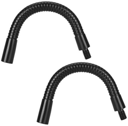 Milisten 2pcs Rallonge Flexible pour Pied de Micro en Alliage Noir Connecteur 3/8in, Installation Facile, Usage Polyvalent pour Studios de Diffusion et Scènes