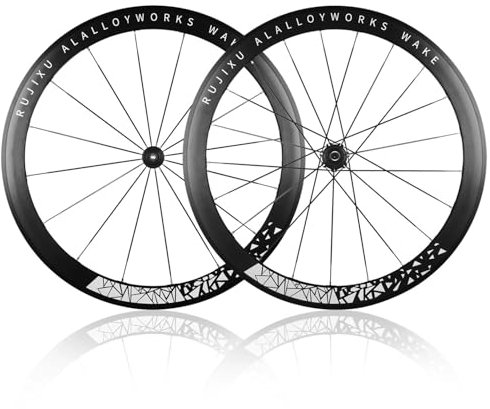LSRRYD Rennrad C/V/Felgenbremsen Laufrad Set 700c Radsatz Aluminiumlegierung Vorder- Und Hinterräder 30/40/50mm Doppelschichtfelge 690 Klicks 7/8/9/10/11/12-Gang-Kassette(50mm)