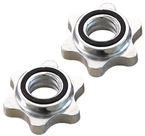 Barbell Clip – Dumbbell Hex Nut, 1 Inch Weight Locks Set | Anti Slip Bar Clamp, Heavy Duty Stopper, Secure Grip Fitness Accessory, Durable Gym Equipment for, Training, Home Workout, Streng