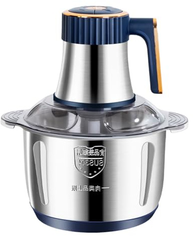 Picadora Eléctrica Cocina,Picador De En Acero Inoxidable - Automática Picadora De Carne 5L Salchichas, Mantequilla De Frutos Secos, Granos, Hielo, Alimentos Bebés, Preparación D