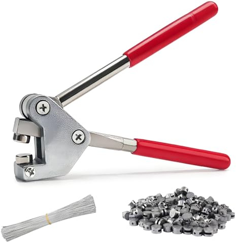 Dichtungszangen Kit, Plombieren von Stromzählern, Bleiplombenzange, Stahl Dichtungszangen Kit mit 80 Plombendraht (170mm), 80 Bleiplomben (10 mm) für Stromzählern Wasseruhr