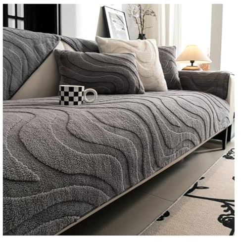 Housse pour canapé en forme de L antidérapante, épaisse et lavable, housse de protection pour canapé d'angle et meubles (D 70 x 90 cm)