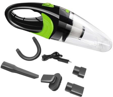 UTHCLO USB Charging Mini Handheld Portable Vacuum Cleaner for Car and Home Wet and Dry Dual Use Compact Lightweight Design for Ash Crumbs Hair and Liquid Cleanup Model Transparent Green