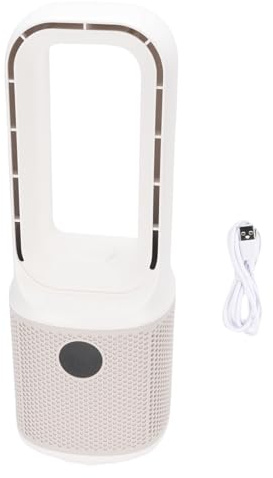Tomotato Ventilador de Mesa sin Aspas, 9 Velocidades Oscilación 60° Recargable Silencioso Portátil para Hogar Oficina Dormitorio