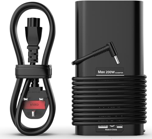 MAXPOR 200W Laptop Charger Compatible with HP Omen 15 16 17 Victus Gaming 15 16 Pavilion 15 16 17 ZBook 15 17 G3 G4 G5 G6 TPN-DA10 ADP-200HB B TPN-LA21 ZBook Fury Studio AC Adapter