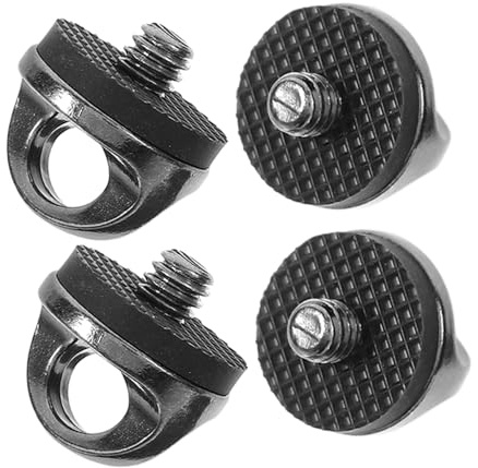 UTHCLO 4 pezzi Vite di Montaggio per Fotocamera con Loop Antiscivolo Portatile in Grigio Scuro da Accessori per Treppiede e Piastra di Sgancio Rapido per Fotografare in Movimento