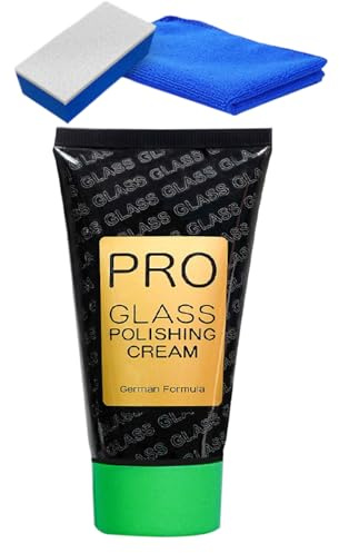 Detergente per parabrezza auto - Detailer 120g Crema antimacchia, Detergente rapido per pellicole oleose con panno in spugna, sui finestrini interni ed esterni dei camion | Pulizia 'auto