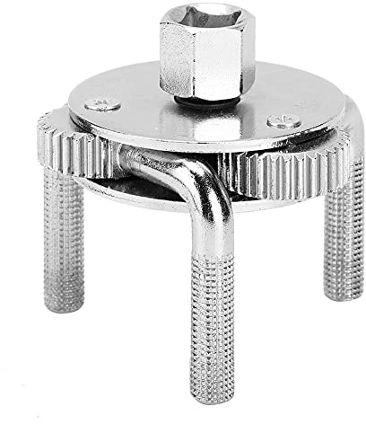 Gucagle Outil universel de clé de filtre à huile, outil de démontage robuste en acier au chrome vanadium à 3 mâchoires pour camions de voiture 63 105 mm tête carrée de 1/2 pouce (Type rond)