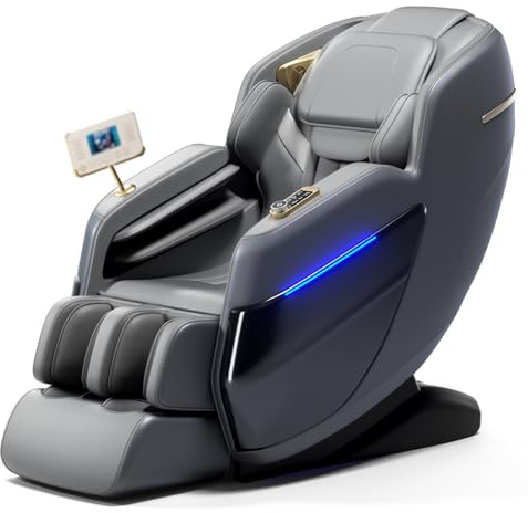 Ganzkörper-Massagesessel mit 4D-Shiatsu- und L-Track-Technologie, beheizte Lendenwirbelstütze für Entspannung zu Hause