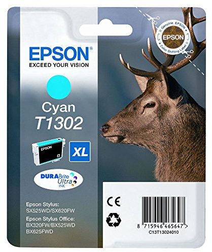 Epson Original Tintenpatrone T1302, Cyan XL (Tintenpatronen Tintenstrahldrucker)