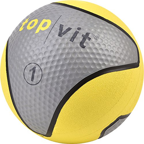top vit Medizinball - Fitnessball mit Gummioberfläche | Medizinbälle in Studio Qualität Gewicht Sport Übungen Physiotherapie Muskulatur Werfen Fangen Stärkung des Körpers