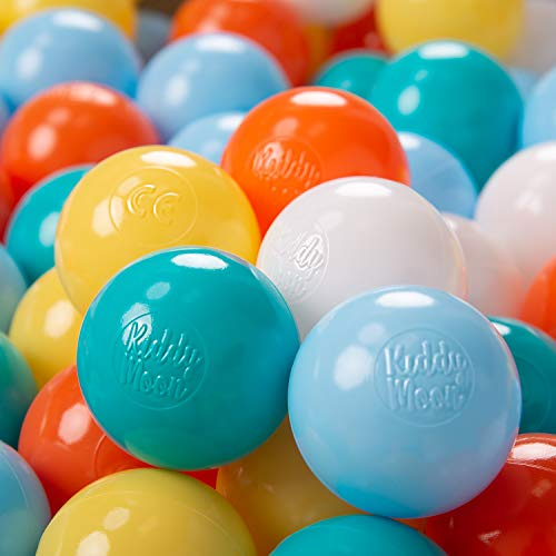 KiddyMoon Bolas Colores para Piscina Plástico ∅ 6Cm Niños Infantil Fabricado UE