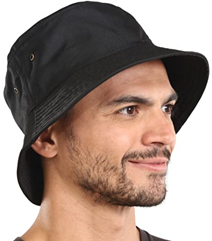 Tough Headwear Fischerhut für Herren – Fischerhut – Herren-Strandhut – Fischerhut für Damen – Strandhüte für Damen – Sonnenhüte Schwarz