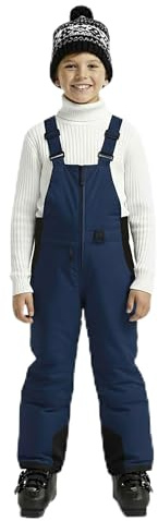 Arctic Quest Boys Classic Snow Bib Ski Pants Overalls Winter Snowsuit Water-Resistant Windproof Outdoor Rain Bib, Pure Navy, 5-6