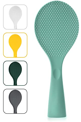 FireKylin 1 Pcs Aqua Silicone Rice Paddle,Non Stick Standing Rice Spoon