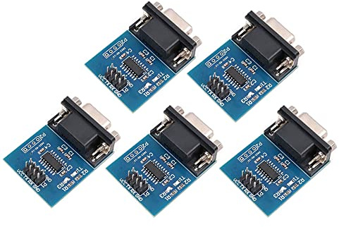 Fasizi 5PCS MAX3232 RS232 Serial Port To TTL Converter Module DB9 Connector