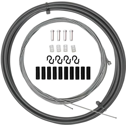 Laxzo ® Bike Brake Gear Shifter Cable Kit, Front & Rear Universal Bicycle Change Cable Bike Shift Cable and Transmission Cable for Mountain Road Bike Repair, Black