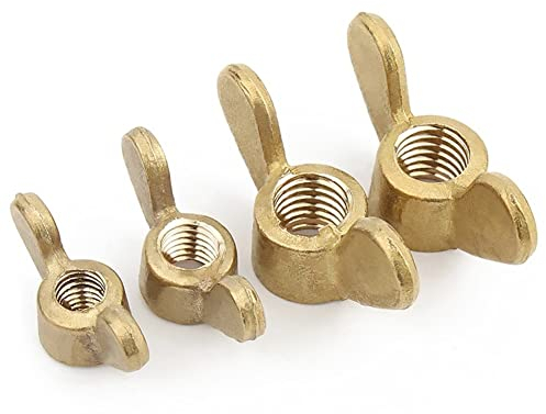 BOUACOUA Dadi ad Alette in Ottone Dado a Farfalla M5 (6 Pezzi)