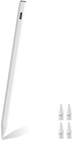 Apple Stylus Pen for iPad Pro/Air/Mini, Compatible with iPad 2018-2024, Fully Charged in 13 Mins, Palm Rejection, Magnetic, Sensitive
