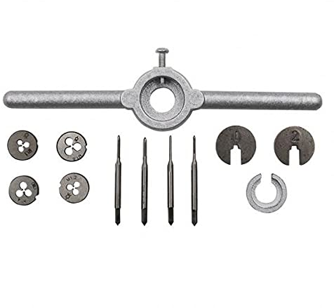 Gewindeschneider-Set, robust, metrisch, Gewindebohrer und Schneideisen, M1-M2.5 Ingenieur-Set