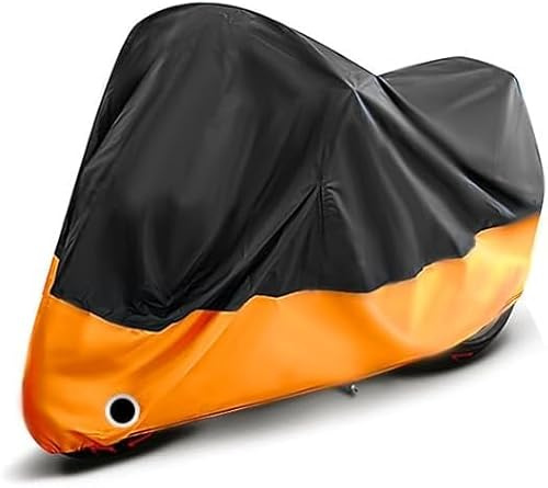 TUKOO Motorrad Wasserdicht Abdeckplane, Für Honda Monkey 125 Monkey125 Outdoor Winterfest Moped Abdeckung Beständiges Staubschutz,B/blackyellow