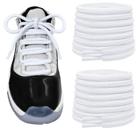 NDTEZUGT 6mm Cordones Redondos de Grosor para Jordan 11 Zapatillas Deportivas Cordones de Repuesto de Baloncesto Tenis y Zapatillas Altas