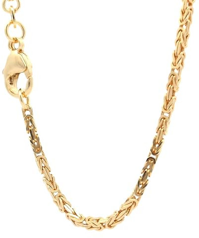 hoplo holzenplotz Goldkette Königskette Halskette Breite 1,8 mm - 585-14 Karat Gold, Kettenlänge:19 cm Armkette