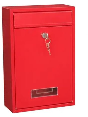 Wandmontierte Briefkästen, Briefkasten, Vintage-Briefkasten im ländlichen Stil aus Eisen für den Außenbereich mit Schlüssel, abschließbarer Briefkasten zur Wandmontage, Schlüsselbriefkasten,