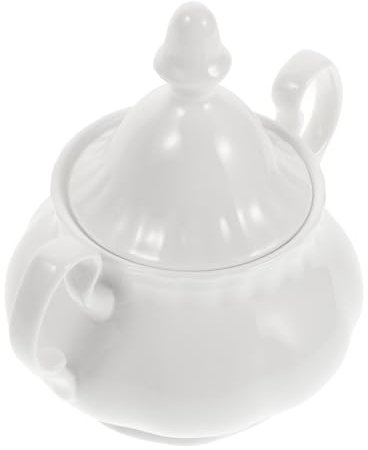 Alipis Azucarero De Cerámica Blanco Con Tapa De Azucareros Vintage Bote Para Azúcar Para Encimera De Cocina Tarro Para Condimentos De Cocina Para Guardar Té y Azúcar