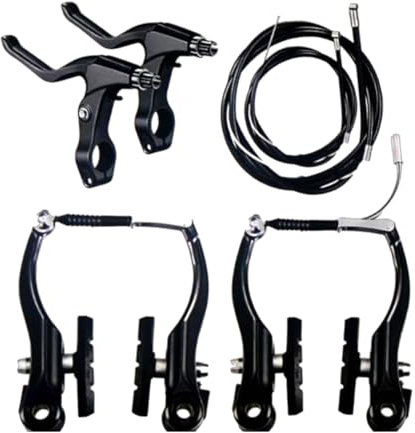 Gramigg Rennrad-Bremsen-Set, Aluminiumlegierung, Mountainbike, V-Bremsen-Set, Vorder- und Hinterrad-Bremskabel und Bremshebel