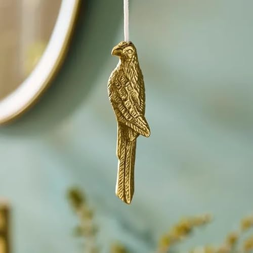 New Parrot Light Pull – Antique Brass Bathroom Light Cord Pull | Fun Parrot Design | Easy to Attach M-02 (Light Pull)