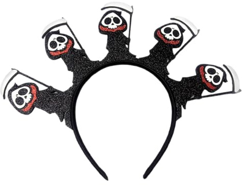 Bexdug Halloween Håraccessoarer - Spöke Skelett Huvudband,Glitterband Till Barnkalas Fotoleksaker Renässansmässa Födelsedag Bröllop Cosplay