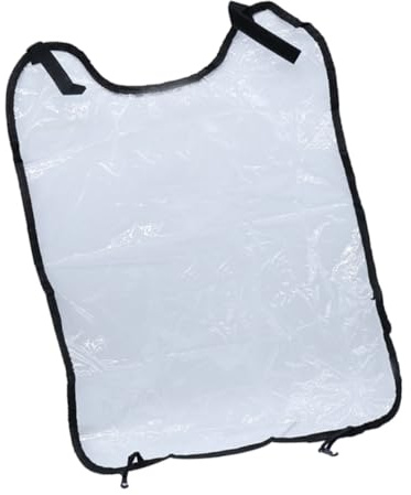 MUELODSIC Protection Dossier Siège Voiture Transparent Imperméable Coup Pied Housse Protectrice Arrière pour Garçon Fille Facile à Installer Compatible avec Appuie Tête Noir