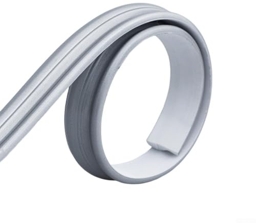 Honseadek Kit de panneaux muraux en PVC avec cadre miroir décoratif – Bande de bord pour décoration murale de fond TV, garniture de plafond de salon et salle de bain (argenté)