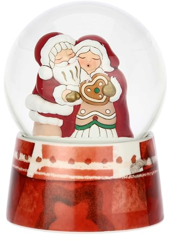 THUN - Boule de neige con Babbo e Mamma Natale, grande-Ø 9,9 cm - 14 cm h