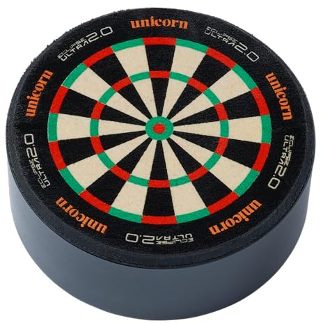 Unicorn Darts Station | Dartscheibe Mini Ultra 2.0 Dartboard Darthalter | Sisal mit Stahlumrandung | 10cm Durchmesser