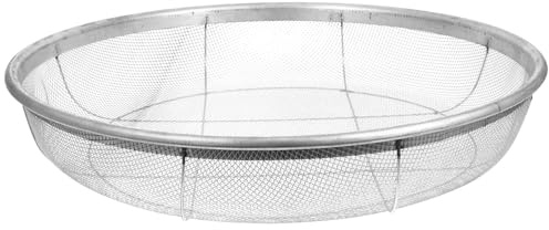 Veemoon Metallrundes Bodensieb 43cm mit 2,5mm Maschenweite für Garten Kompost und Steinsieb Leichter Gartensieb für Gemüse Obst und Kleinkies