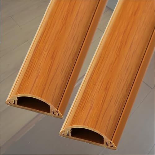 calpestabile passacavi Copertura In ​​PVC Effetto Legno Da 22 X 30 Mm Di Larghezza, 1, 2, 5, 10 Pezzi, Da Pavimento Gestione Linee Di Fabbrica, Occultamento(B - 2 PCS,L x Outer Width 50cm x 30mm)