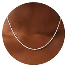SLOONG 2MM Breit 925 Silber Over Wasserwellen Singapurkette Damen | Wasserwellen Kette Silber 925 Halskette Damen Jewelry Schmuck Geschenke für Mutter Freundin 41/46/51/56CM