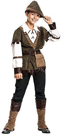 Kostümplanet® Robin Hood Kostüm Kinder Jungen Kinder-Kostüm Set Faschingskostüm Mittelalter Verkleidung Karneval Jäger Bogenschütze Größe 140