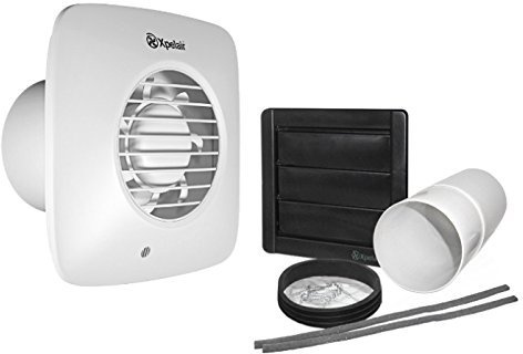 Xpelair Simply Silent LV100S Standard Square 100mm Fan with Wall Kit