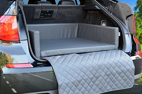 Travelmat BASIC Kofferraum Hundebett fürs Auto VISCO-Spezialschaumstoff, Kunstleder Grau, 110 x 100cm
