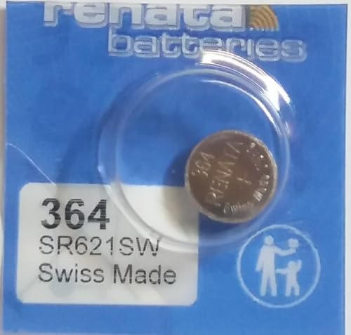 Renata/Swatch Group Batterie Knopfzelle Silberoxid 364 RENATA 1.55 V 20 mAh – Blister (S) X 1